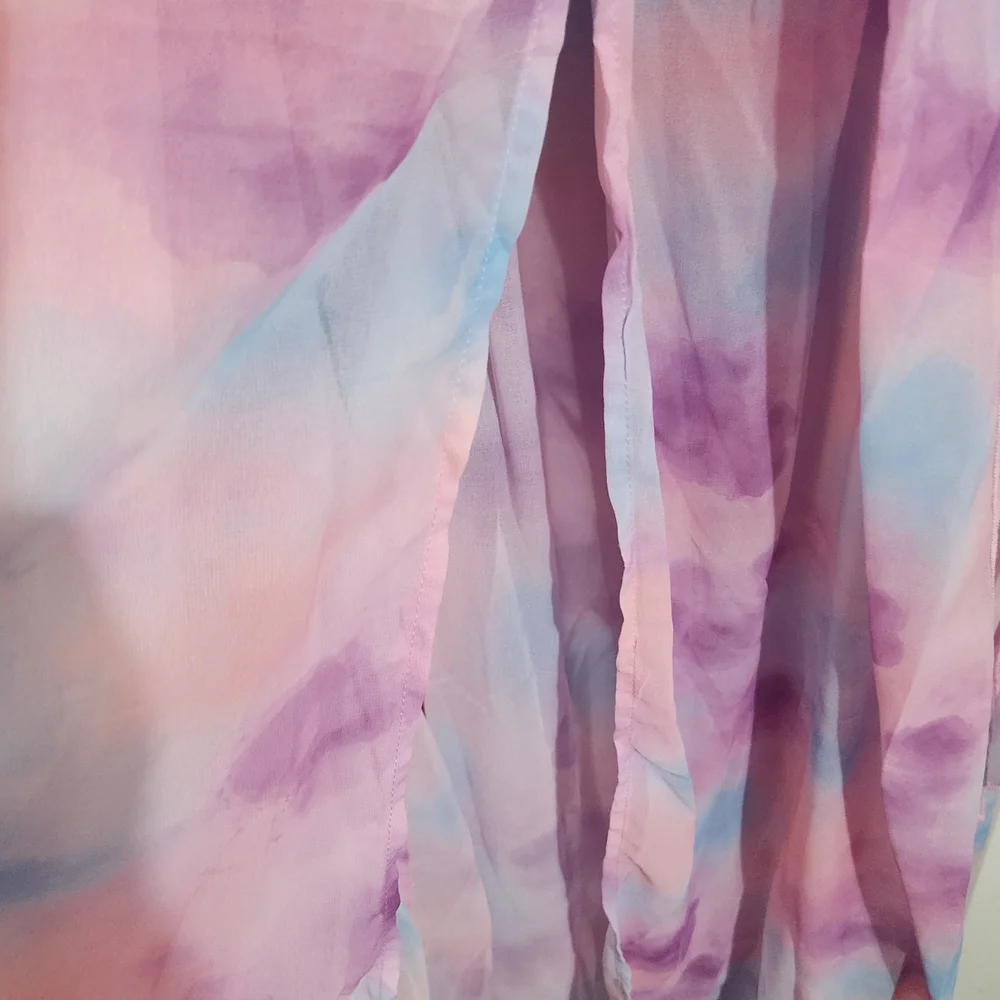 Elegant Pink and Purple Women's Dress - Picture 5 of 6